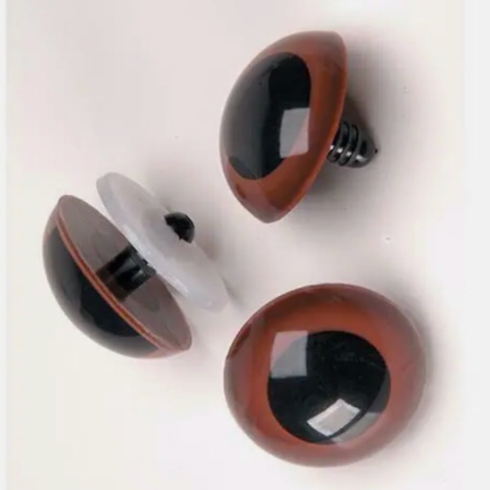 50 plastic brown eyes craft doll sewing animal eyes sewing puppet